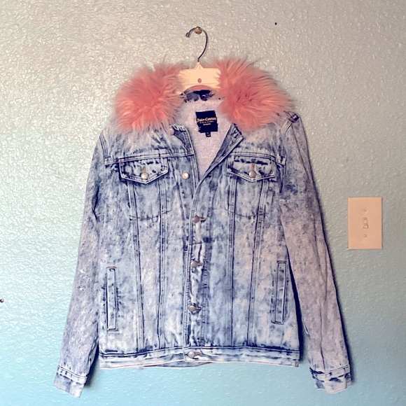 Juicy Couture Demin and Faux pink Fur Jacket - Picture 4 of 11